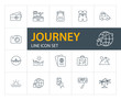 © PCH.Vector - Journey line icon set. Airport, flight, ticket. Tourism concept. Can be used for topics like trip, travel, vacation