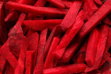 Poster - Finely chopped red beet close-up