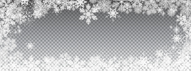 Canvas Print - Transparent snowy template