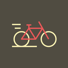 Wall Mural - Silhouette icon bike