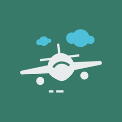 Wall Mural - Silhouette icon plane