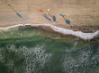 © Westend61 - Indonesia, Bali, Kuta beach, Aerial view of surfers