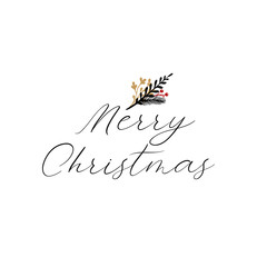 Wall Mural - merry christmas vector text calligraphic lettering design card template. creative typography for hol