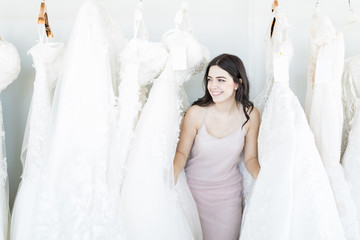 Woman Enjoying Her Marriage Shopping In Modern Boutique