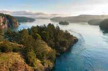 Deception Pass Park, Washington. Deception Pass Is A Strait Separating Whidbey Island From Fidalgo Island, In The Northwest Part Of The U.S. State Of Washington.