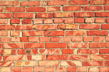 Background of red brick wall