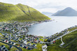 © Phil Nguyen - Aerial of Faroe Islands fishing village on the sea