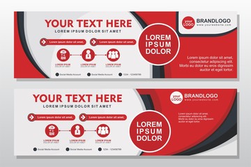 Banner design template with modern style