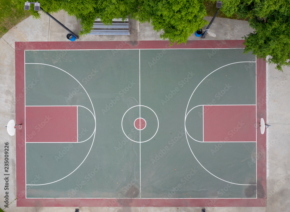 Aerial view of basketball court Stock Photo Adobe Stock