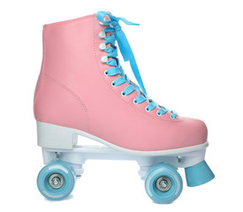 Wall Mural - bright stylish roller skate on white background