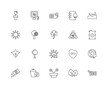© MMvectors - Collection of 20 Ecology linear icons such as Leaves, Eco, World