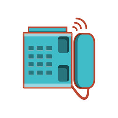 Sticker - telephone service isolated icon