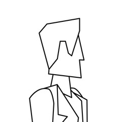 Poster - businessman character on white background