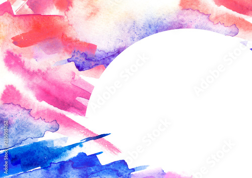 Watercolor Pink Purple Blue Background Watercolor Abstract Spot