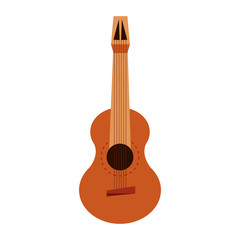 Poster - guitar instrument on white background