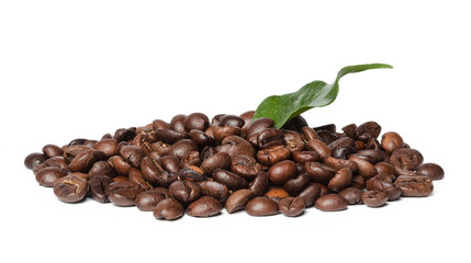 coffee beans isolated on white background