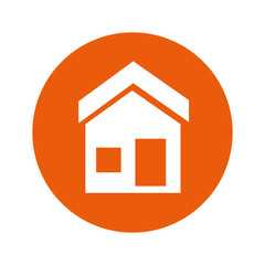 Poster - house exterior facade icon