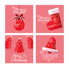 Sticker - set of icons decoratives merry christmas