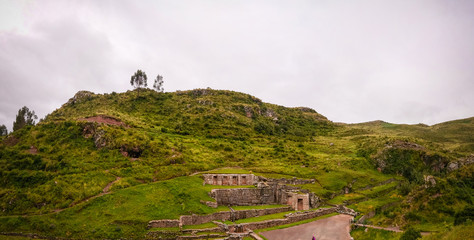 Wall Mural - Exterior view to archaeological site of Tambomachay, Cuzco, Peru