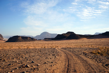 Poster - Track in desert