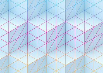 abstract background with coloured lines and cubes