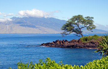 Wailea coast on Maui island, Hawaii