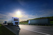 © Jaroslav Pachý Sr. - Truck transport on the road at sunset