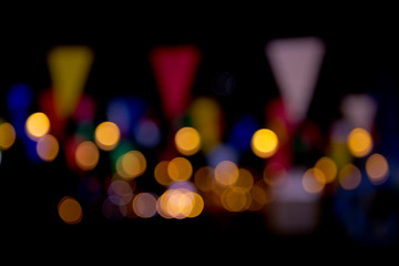 Abstract Colorful background blurred bokeh in the festival