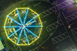 © Felix Mizioznikov - Aerial night photo Broward County youth Fair Hallandale Florida USA