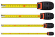 Realistic measure tape set. Vector illustration