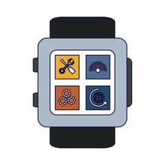 Wall Mural - Smartwatch with apps