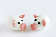 Food Art Idea - Edible Egg Pigs For New Year 2019 Or Easter