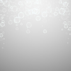 Random soap bubbles abstract background. Blowing b