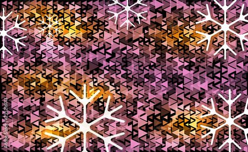 White And Violet Transparent Snowflake Christmas Light Vector Backdrop Different Pink Triangle On A Black Abstract Background With Snowflakes Card Or Invitation Decoration And Design Illustration Buy This Stock Vector And