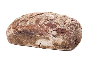 Wall Mural - Brown bread isolated on white background