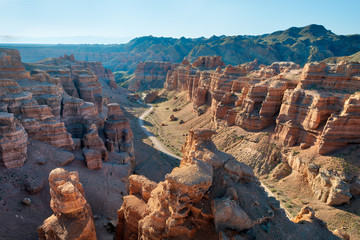 Wall Mural - Charyn Canyon in South East Kazakhstan, taken in August 2018taken in hdr taken in hdr