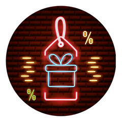 Wall Mural - online shopping neon card