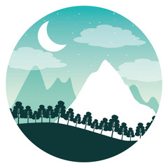 Sticker - nature landscape background