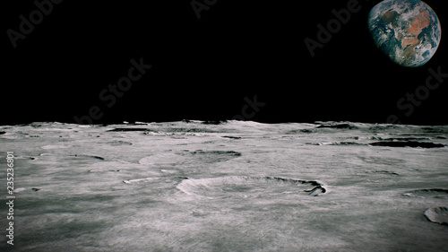 Fotografía Surface of the Moon landscape