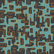 © TeddyandMia - Seamless abstract mid century modern pattern for backgrounds, fabric design, wrapping paper, scrapbooks and covers. Retro design of organic lines and shapes. Vector illustration.
