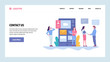 © skypicsstudio - Vector web site gradient design template. Contact Us company information page. Landing page concepts for website and mobile development. Modern flat illustration.