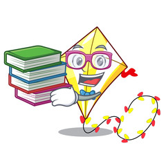 Sticker - Student with book kite with on clouds shape character