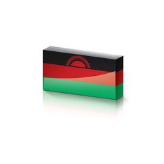 Malawi flag, vector illustration on a white background