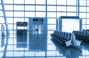 Canvas Print - A brand new departure lounge at the airport