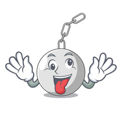 Sticker - Crazy wrecking ball attached character on hitting