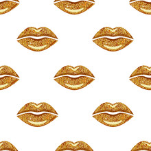 Golden Lips Pattern
