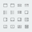 © DGTL Graphics sro - Web or app form elements icon set in thin line style