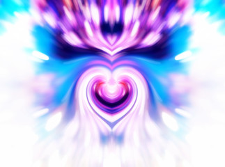 Poster - abstract graphic collage of sacred heart symbol.