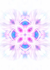 Leinwandbilder - color mandala and softly blurred watercolor background.
