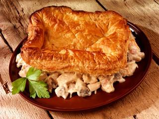 Wall Mural - CHICKEN AND MUSHROOM PIE